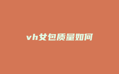 vh女包质量如何