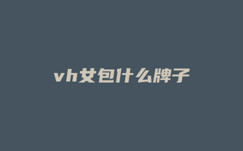 vh女包什么牌子
