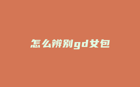 怎么辨别gd女包