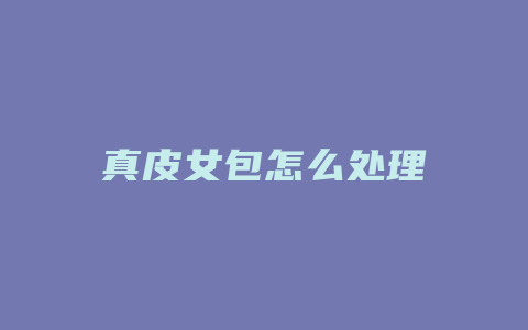 真皮女包怎么处理