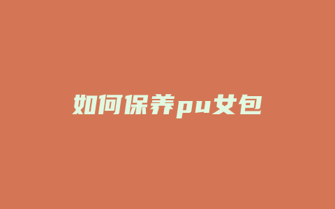 如何保养pu女包