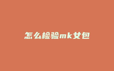 怎么检验mk女包