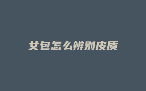 女包怎么辨别皮质