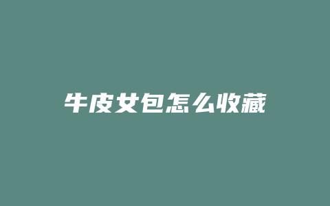牛皮女包怎么收藏