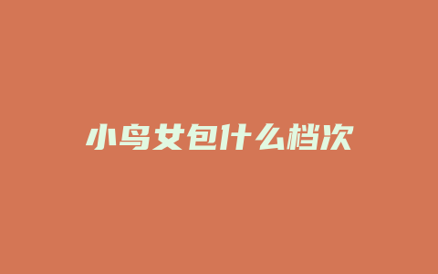 小鸟女包什么档次