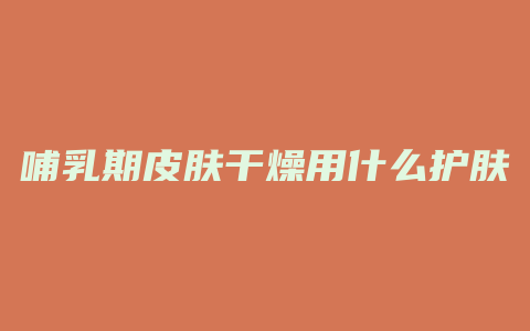 哺乳期皮肤干燥用什么护肤品