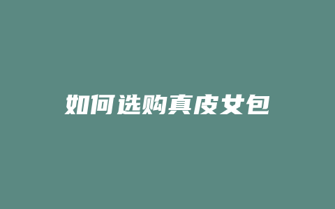 如何选购真皮女包