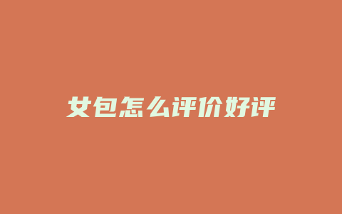 女包怎么评价好评
