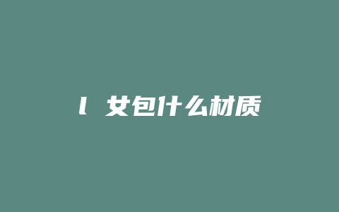 l 女包什么材质