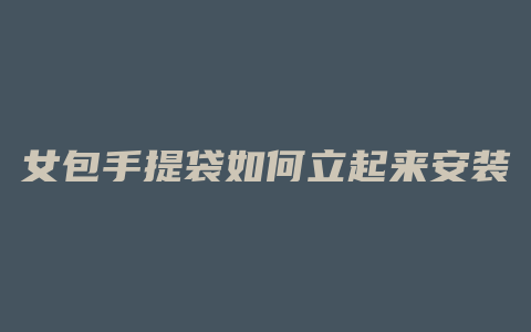 女包手提袋如何立起来安装