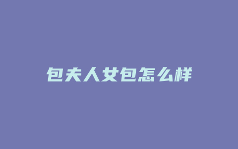 包夫人女包怎么样
