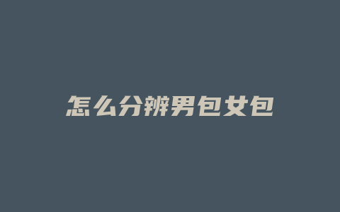 怎么分辨男包女包