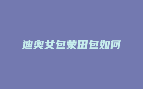 迪奥女包蒙田包如何