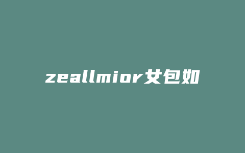 zeallmior女包如何