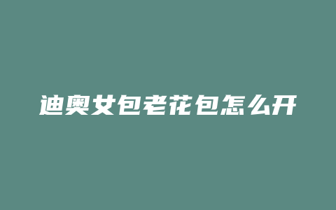 迪奥女包老花包怎么开