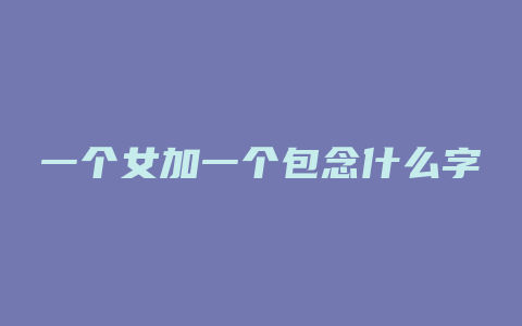 一个女加一个包念什么字