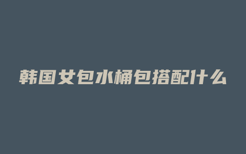 韩国女包水桶包搭配什么