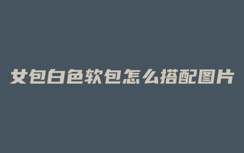 女包白色软包怎么搭配图片