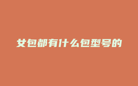 女包都有什么包型号的