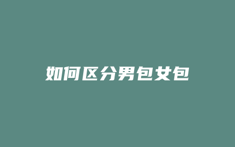 如何区分男包女包