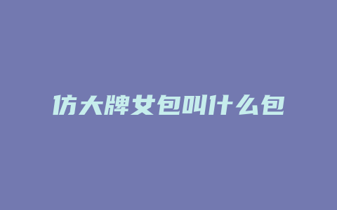 仿大牌女包叫什么包