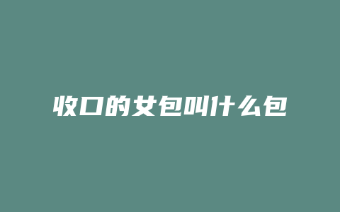 收口的女包叫什么包