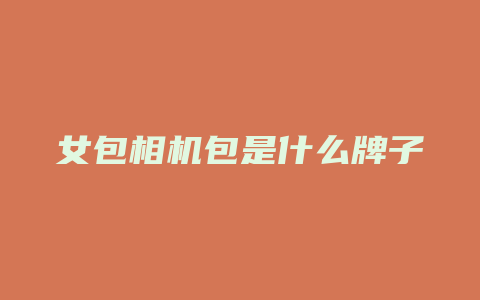 女包相机包是什么牌子