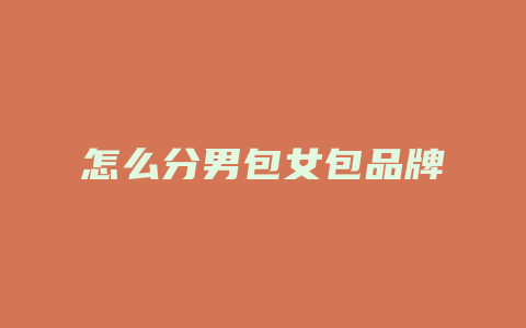 怎么分男包女包品牌