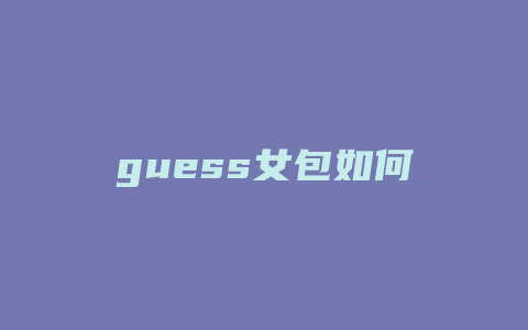 guess女包如何