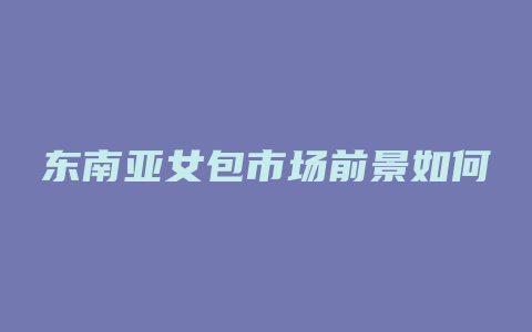 东南亚女包市场前景如何