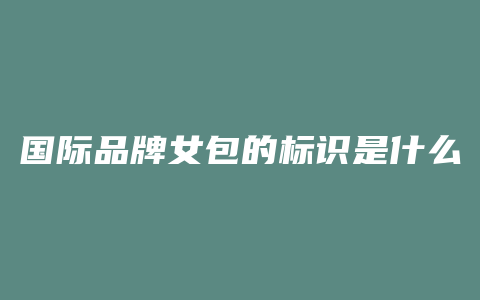 国际品牌女包的标识是什么