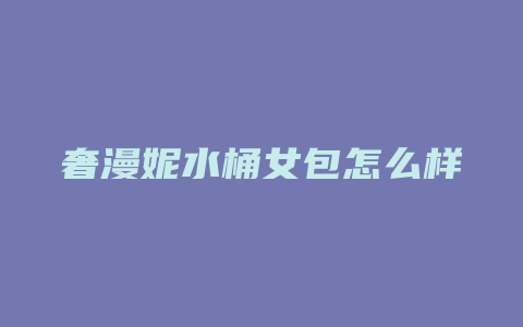 奢漫妮水桶女包怎么样