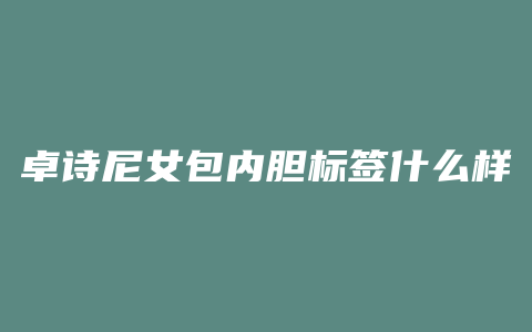 卓诗尼女包内胆标签什么样