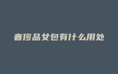 奢侈品女包有什么用处