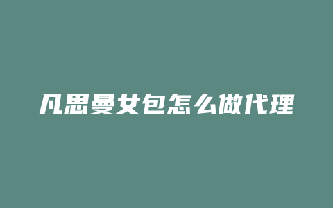 凡思曼女包怎么做代理