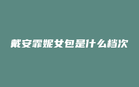 戴安霏妮女包是什么档次