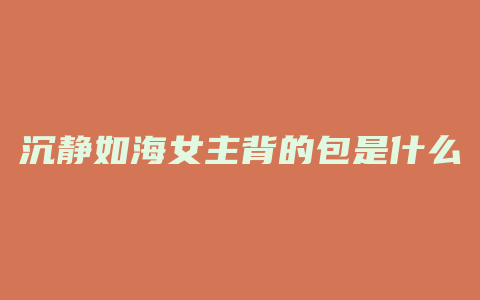 沉静如海女主背的包是什么
