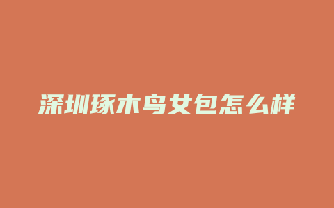 深圳琢木鸟女包怎么样