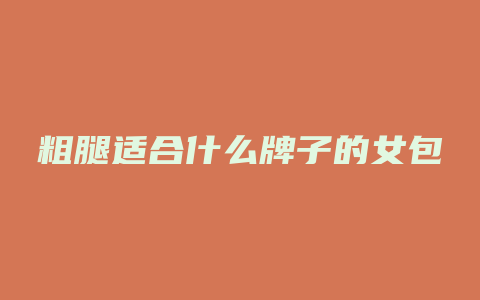 粗腿适合什么牌子的女包