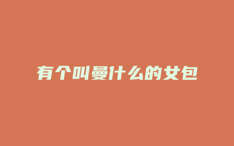 有个叫曼什么的女包
