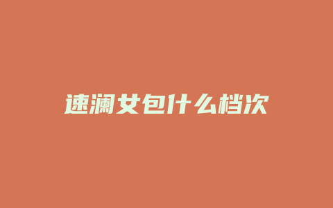 速澜女包什么档次