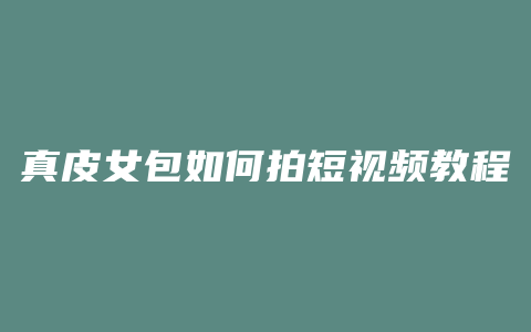 真皮女包如何拍短视频教程