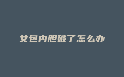 女包内胆破了怎么办