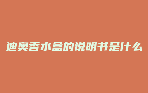 迪奥香水盒的说明书是什么