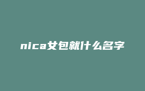 nica女包就什么名字