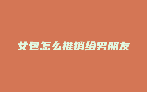 女包怎么推销给男朋友