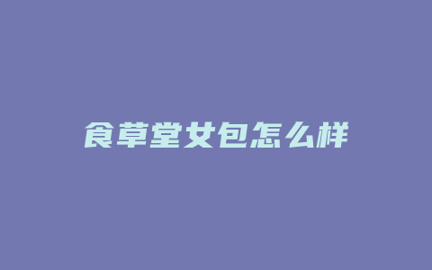 食草堂女包怎么样
