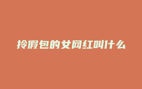 拎假包的女网红叫什么
