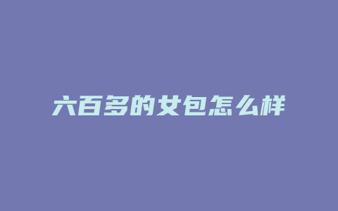 六百多的女包怎么样