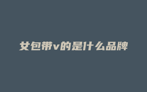 女包带v的是什么品牌